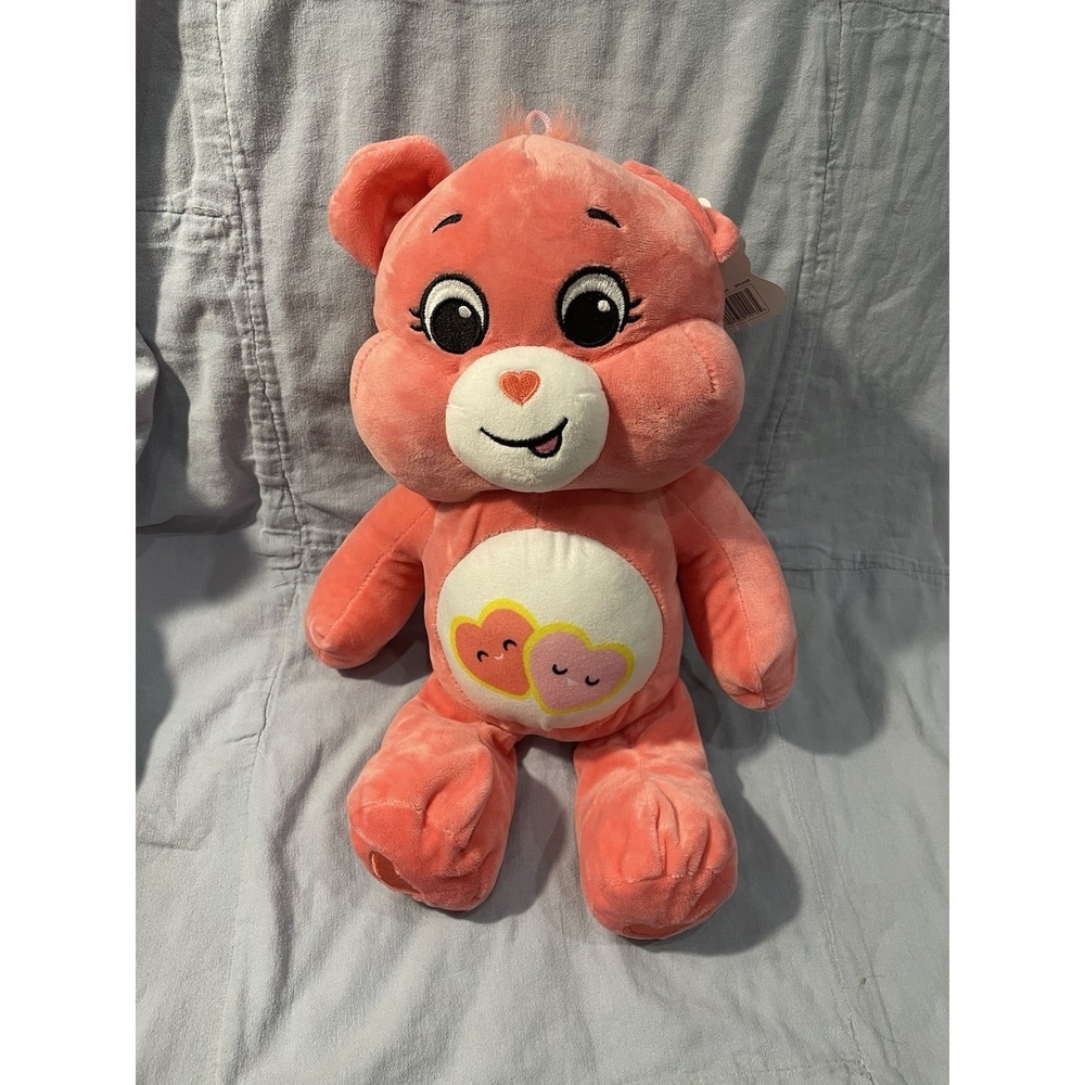 NEW Care Bears 15" Pink Love-a-Lot Hearts Bear Plush Stuffed Animal Toy